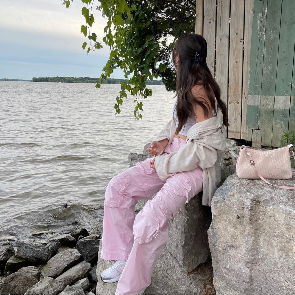 Pink Zara Cargo Pants